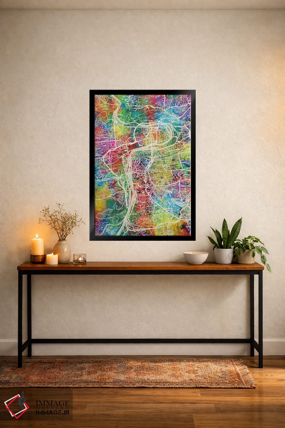 تابلو دکوراتیو نقشه پراگ اثر مایکل تامپست - D5B