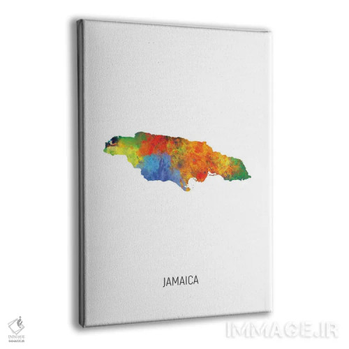 تابلو دکوراتیو نقشه جامائیکا اثر مایکل تامپست - نمای پرسپکتیو محصول