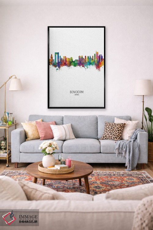 تابلو دکوراتیو نمای عمودی افق بنیدورم اسپانیا اثر مایکل تامپست - D1B