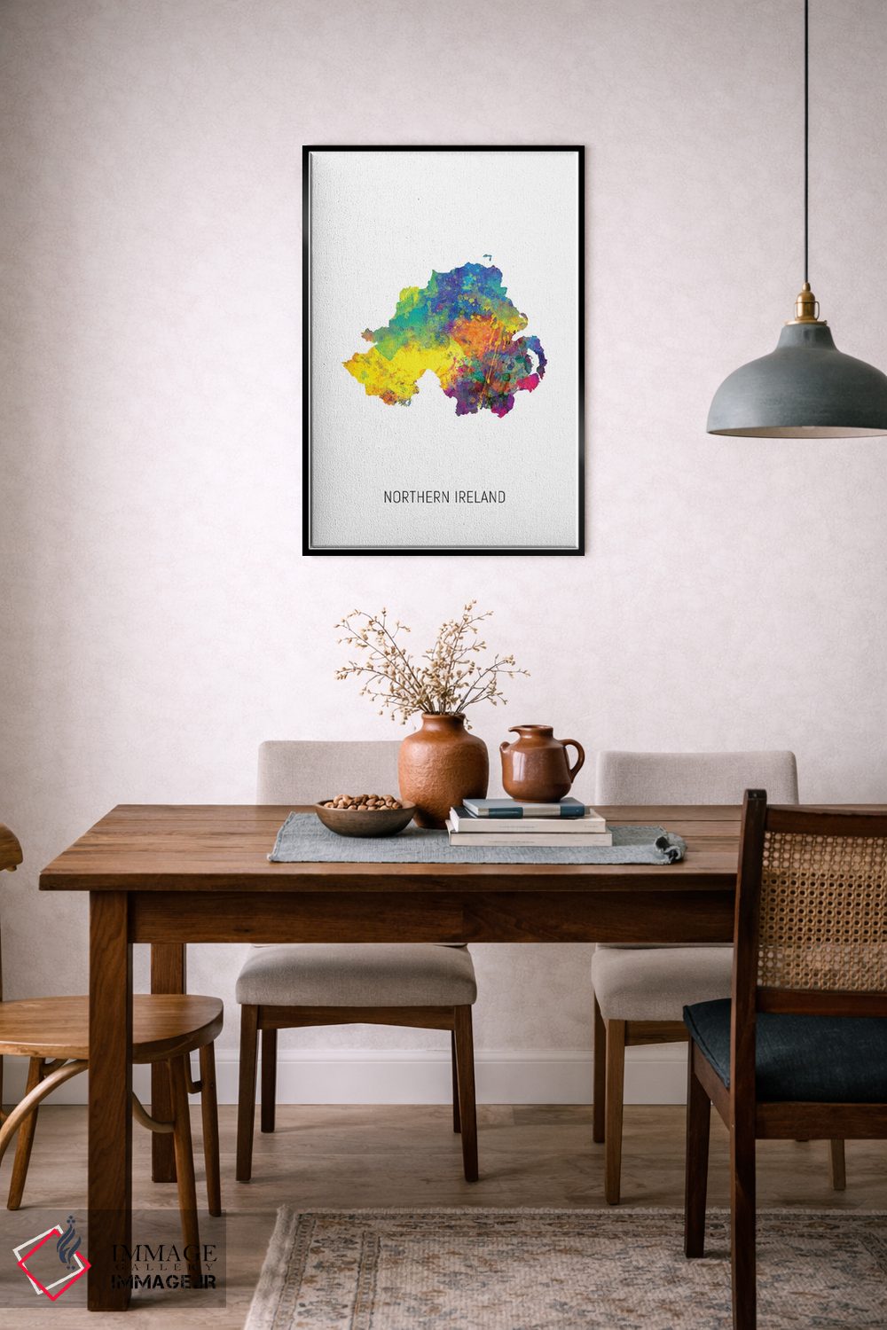 تابلو دکوراتیو نقشه ایرلند شمالی اثر مایکل تامپست - D6B