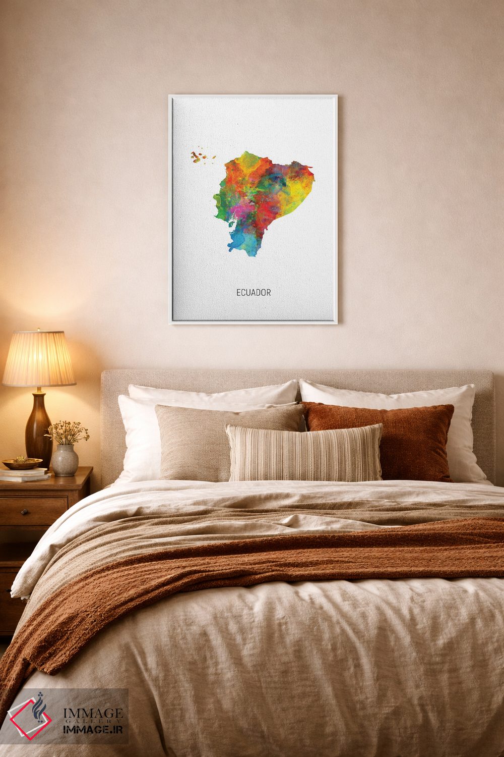 تابلو دکوراتیو نقشه اکوادور اثر مایکل تامپست - D6W