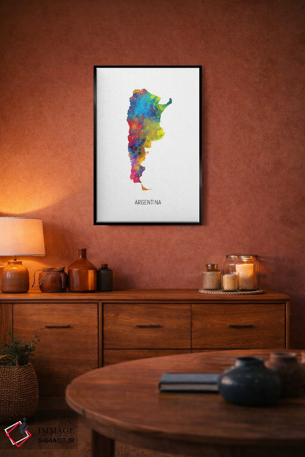 تابلو دکوراتیو نقشه آرژانتین اثر مایکل تامپست - D4B