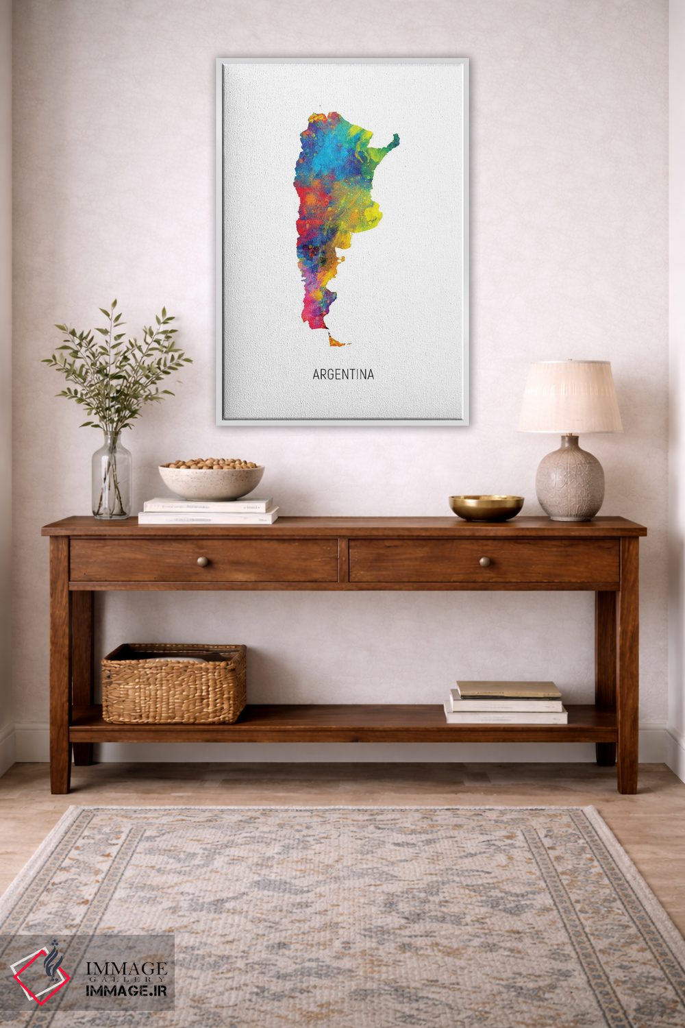 تابلو دکوراتیو نقشه آرژانتین اثر مایکل تامپست - D2W