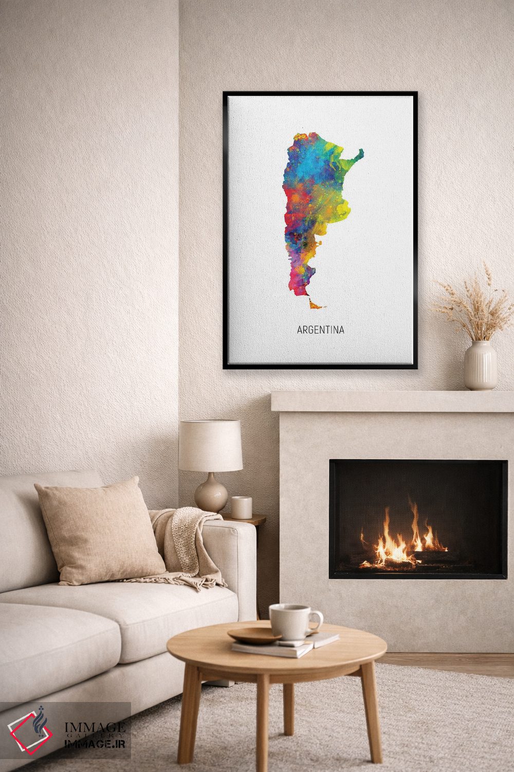 تابلو دکوراتیو نقشه آرژانتین اثر مایکل تامپست - D6B
