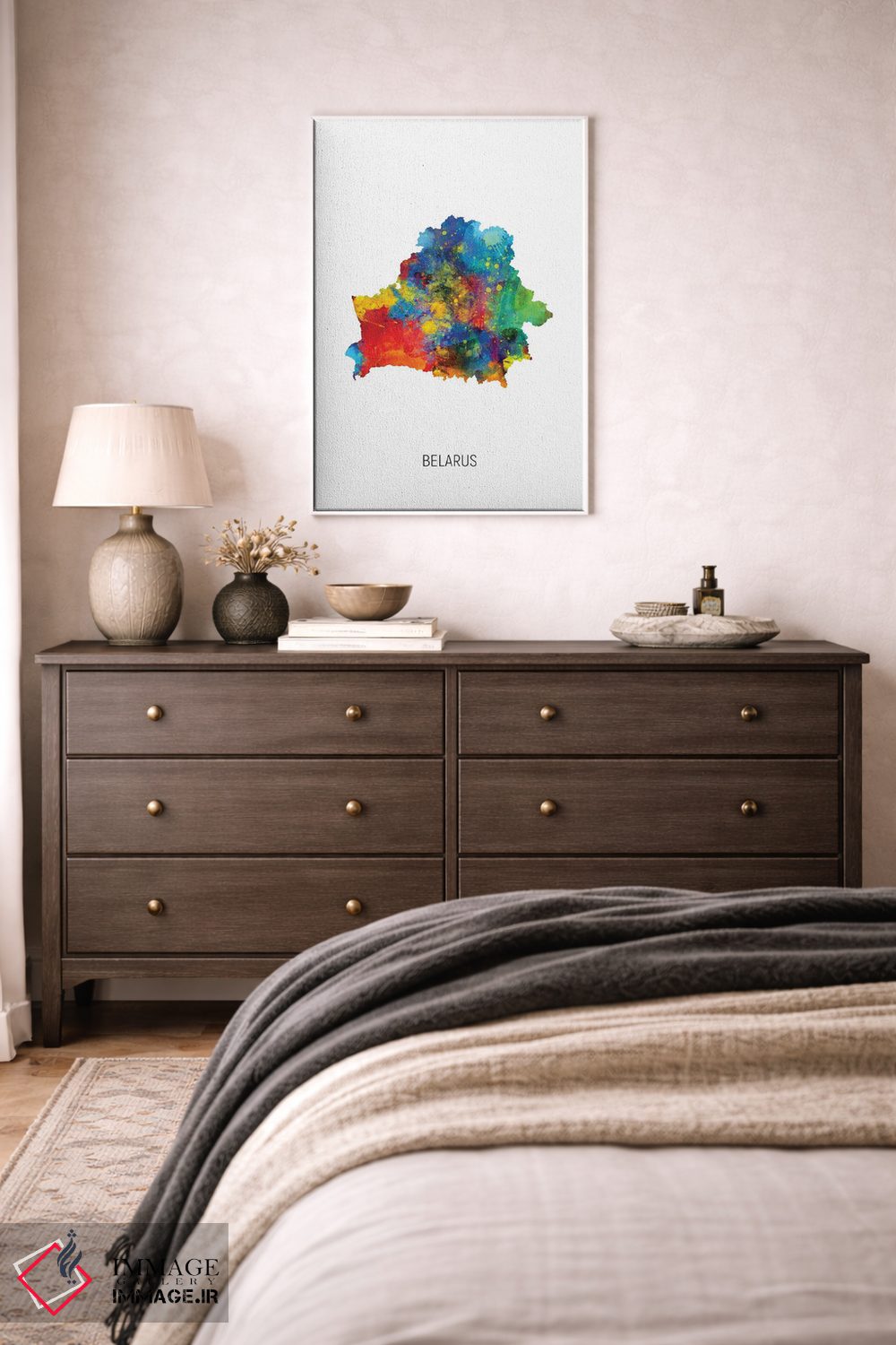 تابلو دکوراتیو نقشه بلاروس اثر مایکل تامپست - D4W
