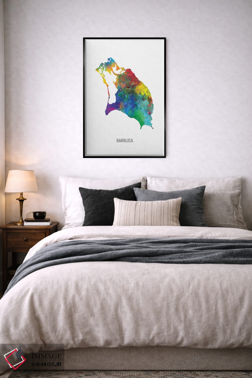 تابلو دکوراتیو نقشه باربودا اثر مایکل تامپست - D5B