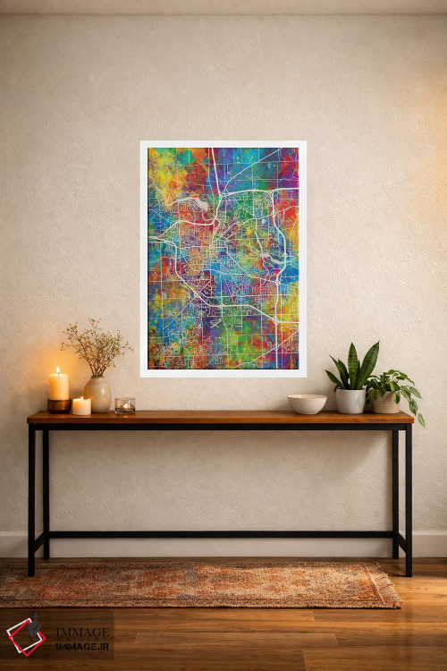 تابلو دکوراتیو نقشه ان آربر اثر مایکل تامپست - D3W