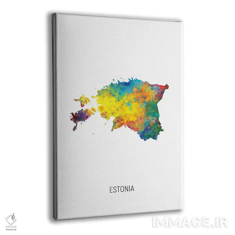 تابلو دکوراتیو نقشه استونی اثر مایکل تامپست - نمای پرسپکتیو محصول