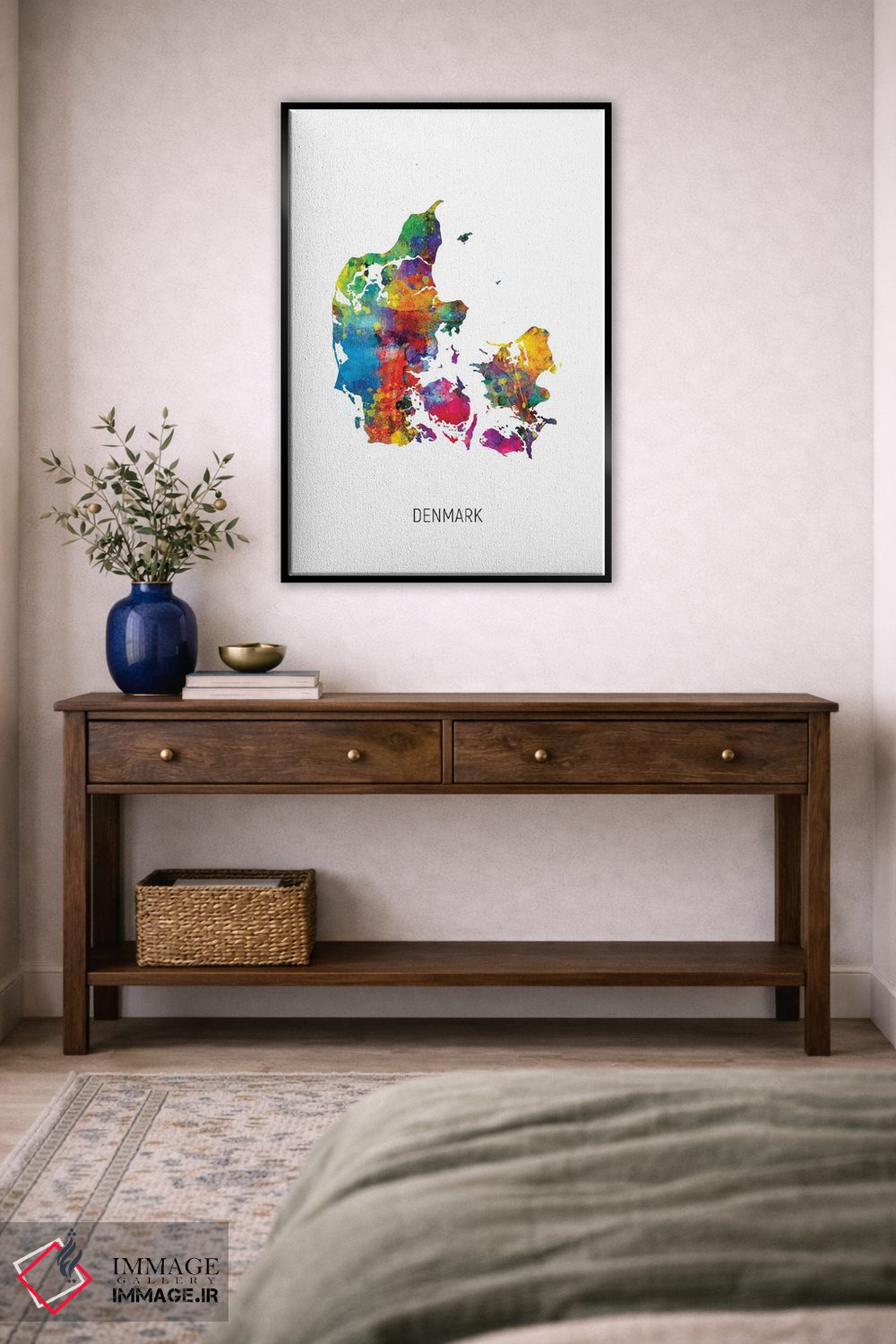 تابلو دکوراتیو نقشه دانمارک اثر مایکل تامپست - D5B