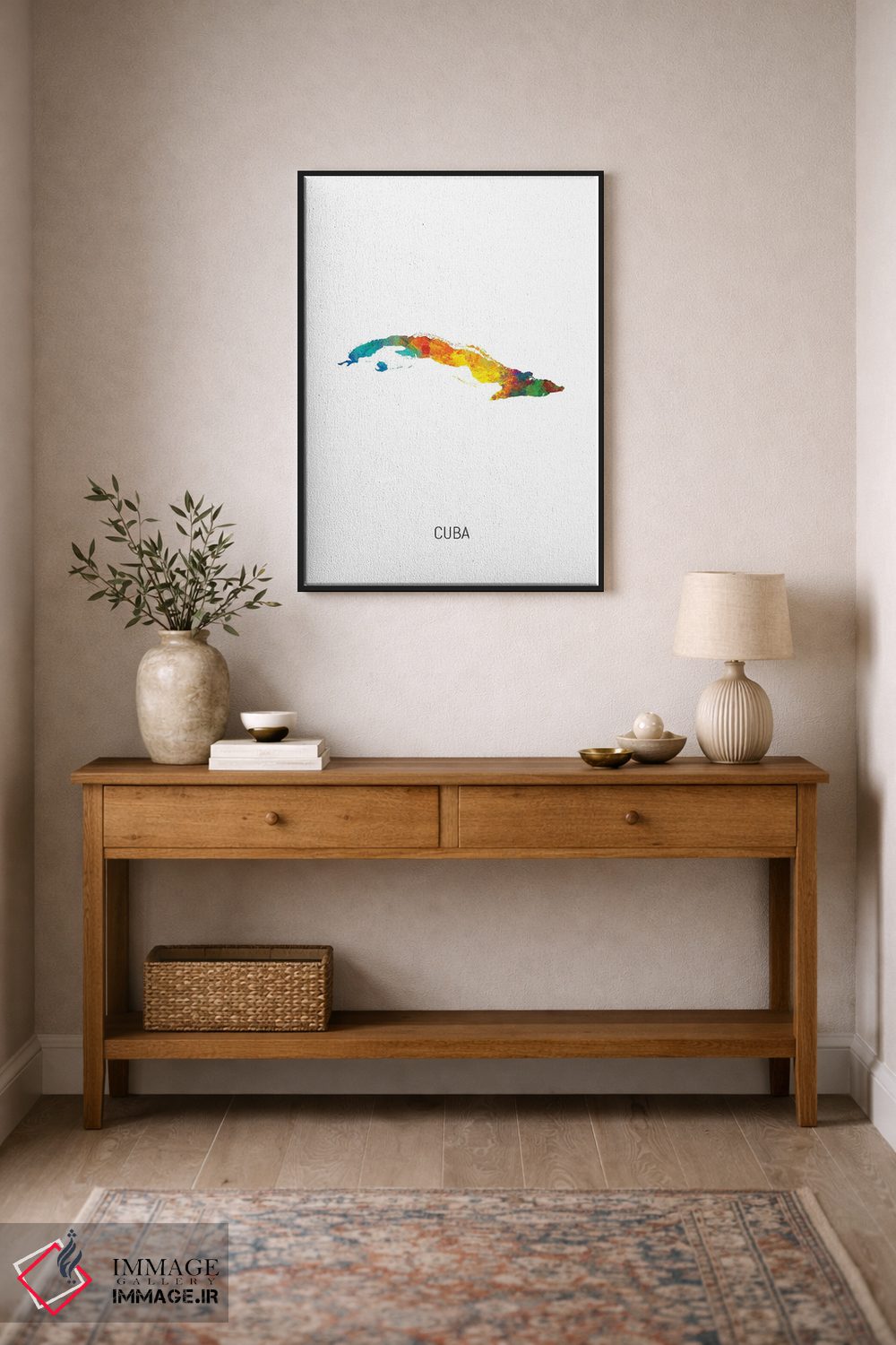 تابلو دکوراتیو نقشه کوبا اثر مایکل تامپست - D1B