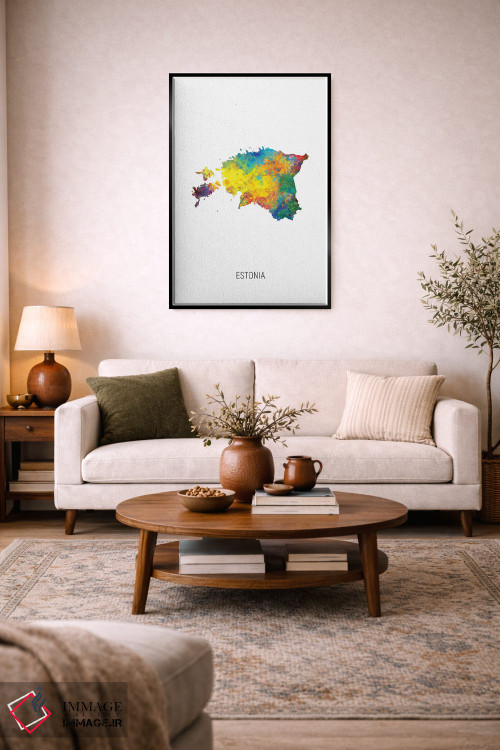 تابلو دکوراتیو نقشه استونی اثر مایکل تامپست - D3B