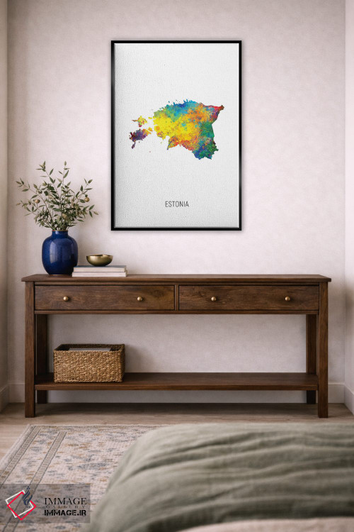 تابلو دکوراتیو نقشه استونی اثر مایکل تامپست - D4B