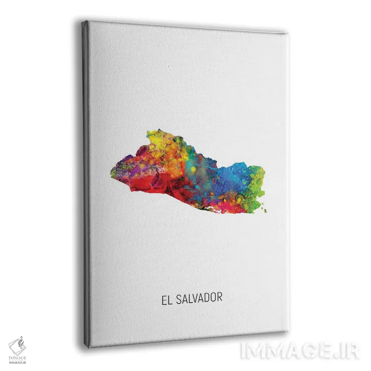 تابلو دکوراتیو نقشه السالوادور اثر مایکل تامپست - نمای پرسپکتیو محصول