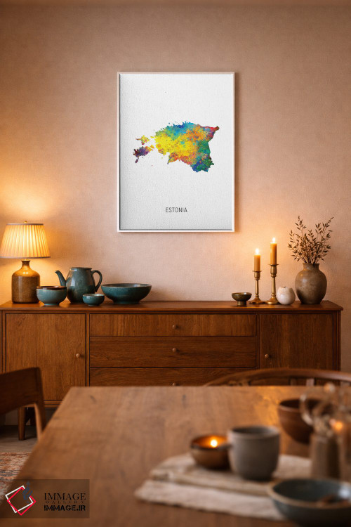 تابلو دکوراتیو نقشه استونی اثر مایکل تامپست - D5W