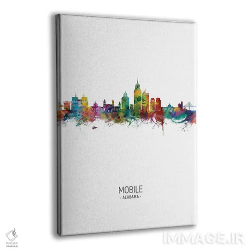 تابلو دکوراتیو نمای عمودی خط افق موبیل، آلاباما اثر مایکل تامپست - نمای پرسپکتیو محصول