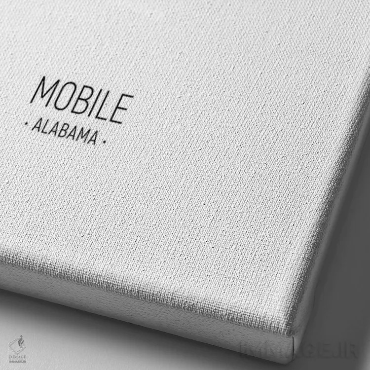 تابلو دکوراتیو نمای عمودی خط افق موبیل، آلاباما اثر مایکل تامپست - نمای نزدیک بافت بوم