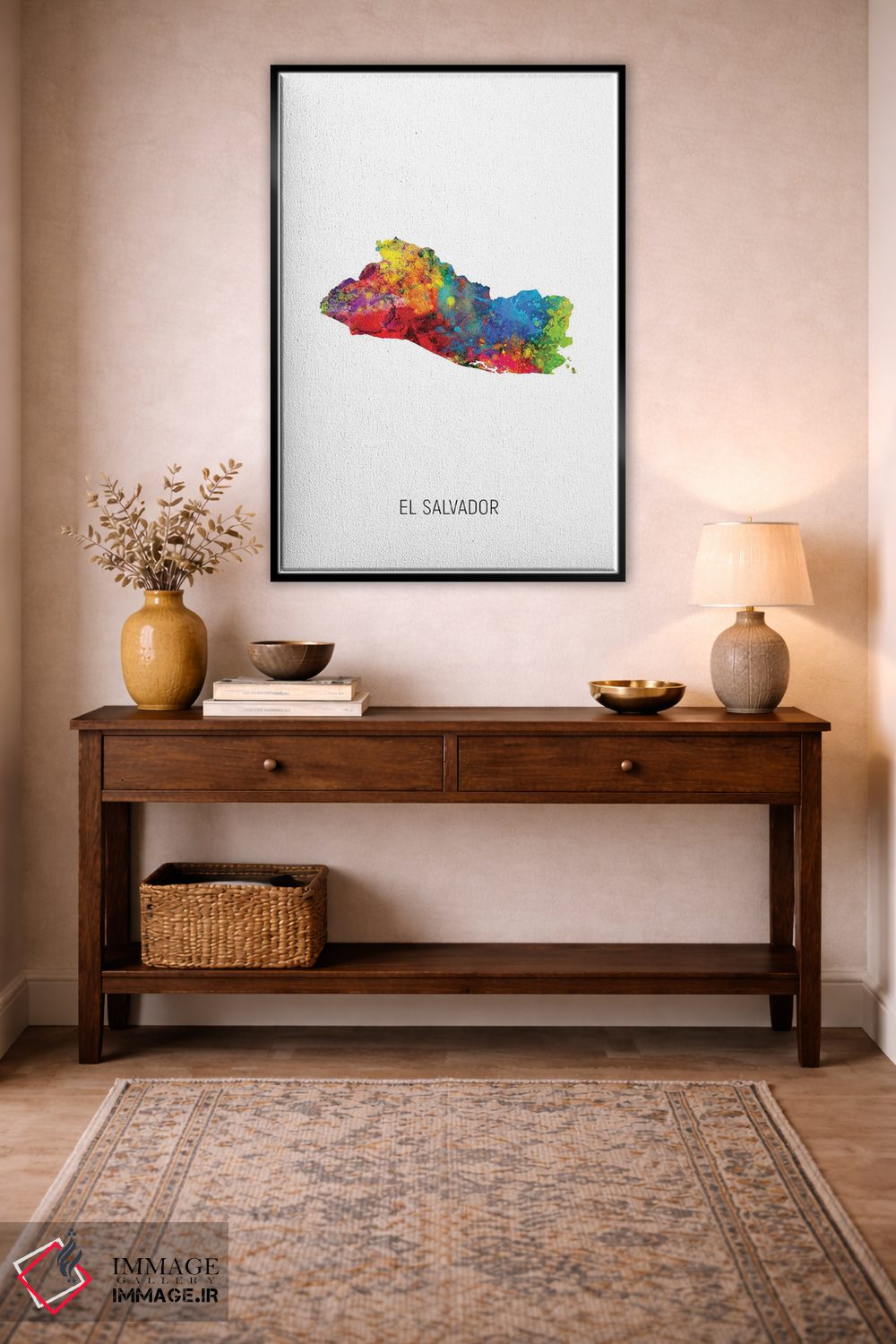 تابلو دکوراتیو نقشه السالوادور اثر مایکل تامپست - D3B