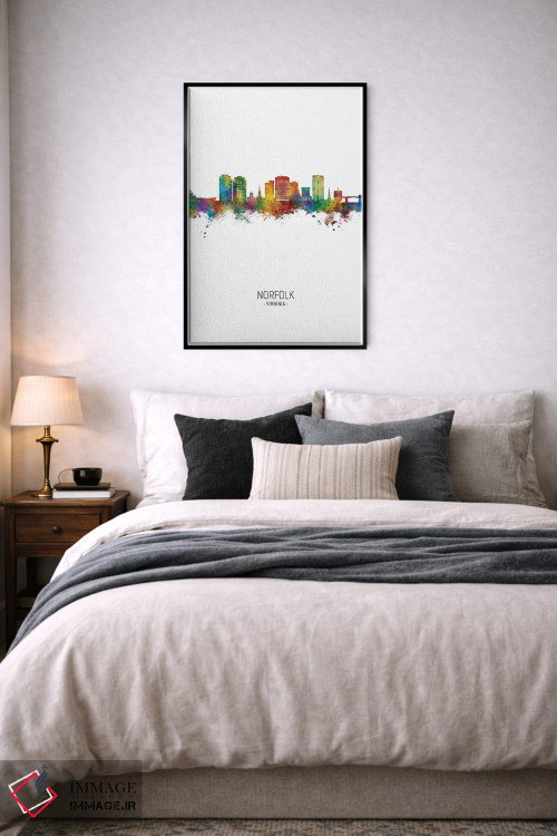 تابلو دکوراتیو نمای عمودی خط افق نورفولک، ویرجینیا اثر مایکل تامپست - D6B