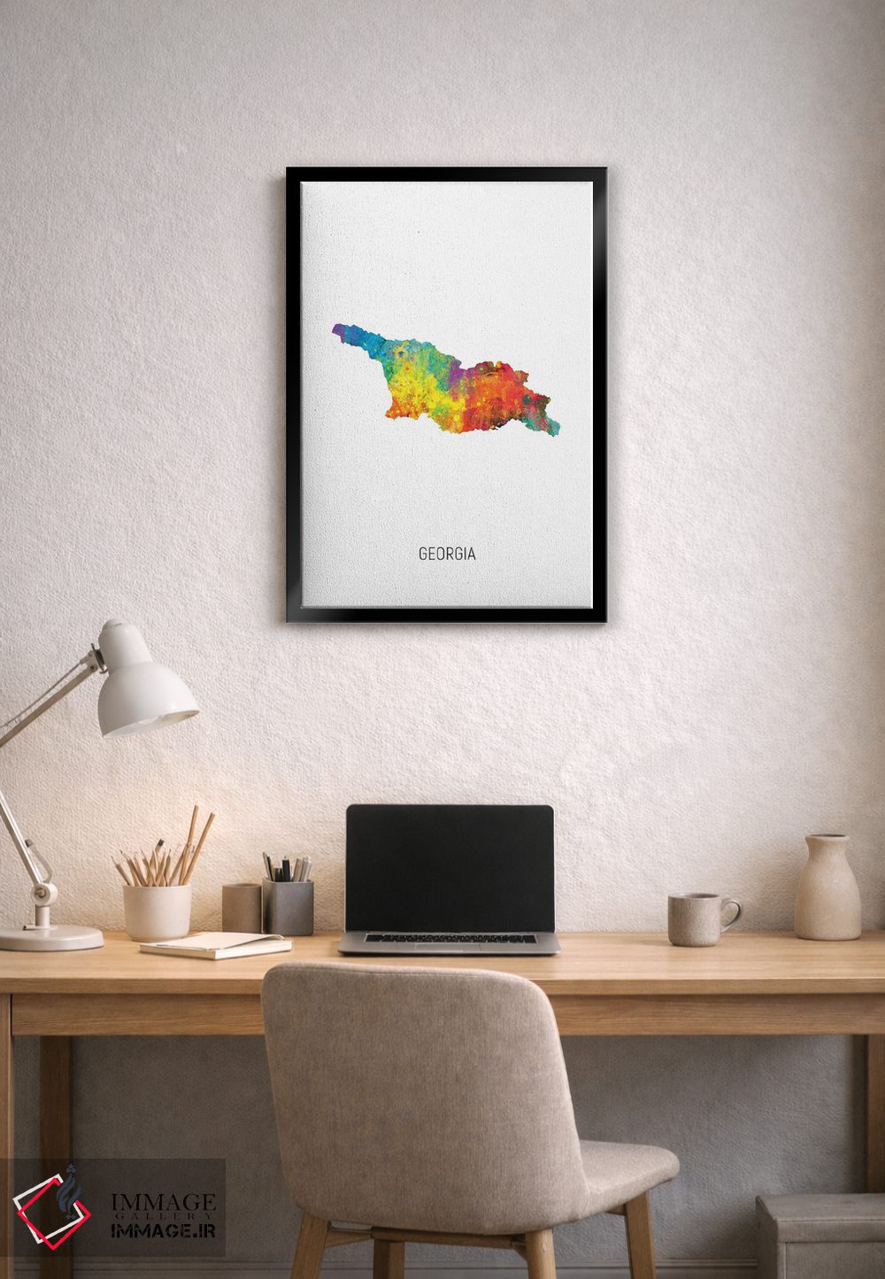 تابلو دکوراتیو نقشه گرجستان اثر مایکل تامپست - D2B