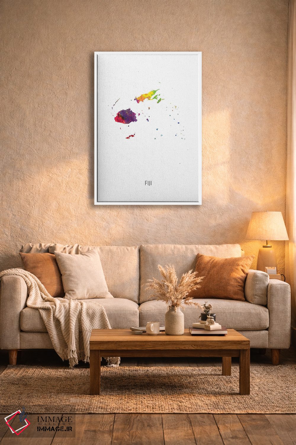 تابلو دکوراتیو نقشه فیجی اثر مایکل تامپست - D2W