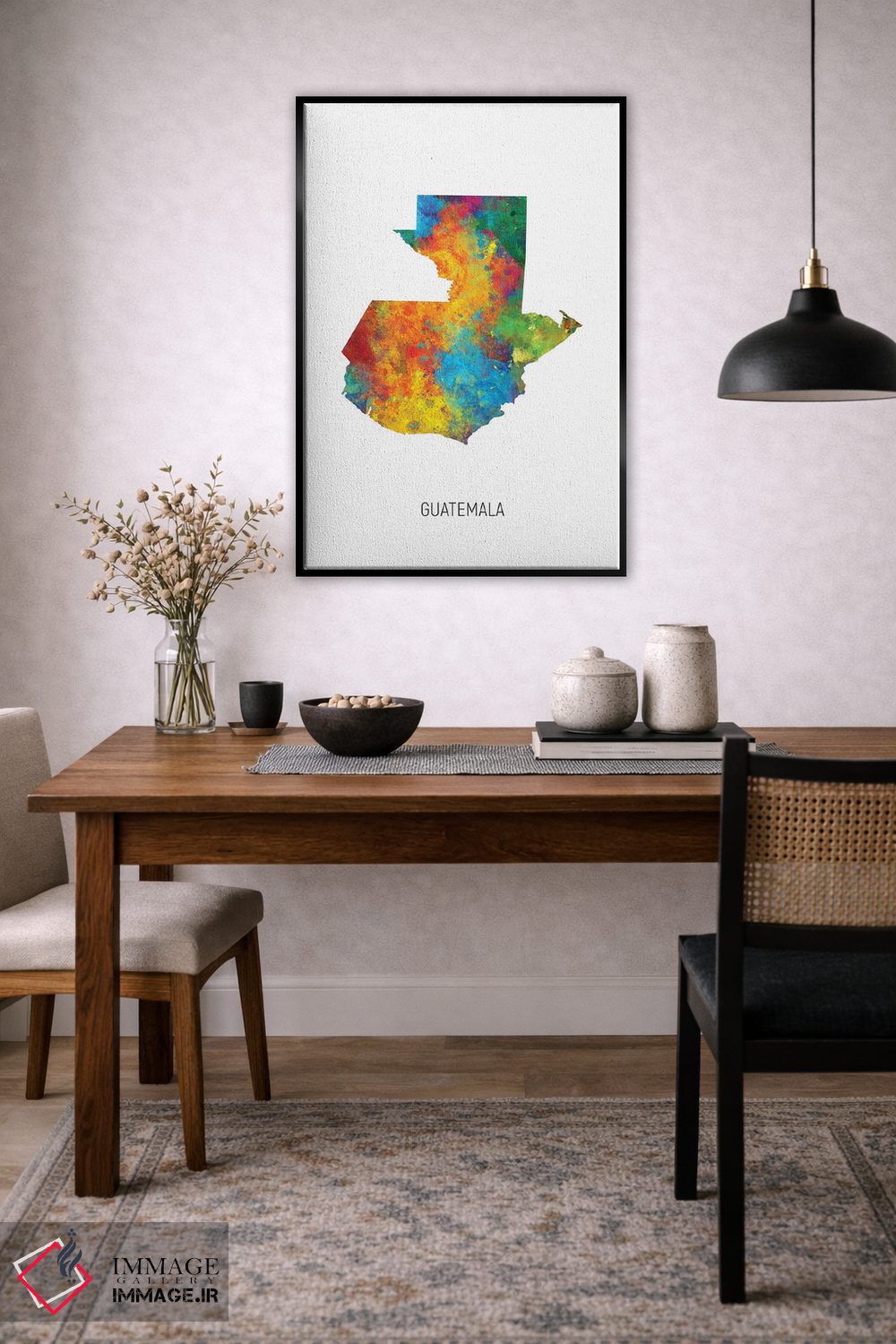 تابلو دکوراتیو نقشه گواتمالا اثر مایکل تامپست - D4B