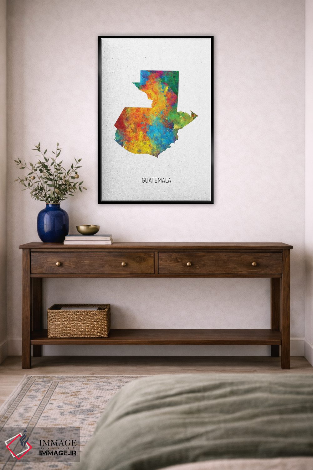 تابلو دکوراتیو نقشه گواتمالا اثر مایکل تامپست - D5B