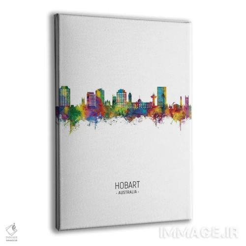 تابلو دکوراتیو نمای عمودی خط افق هوبارت، استرالیا اثر مایکل تامپست - نمای پرسپکتیو محصول