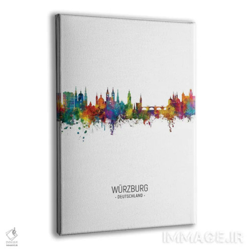 تابلو دکوراتیو نمای عمودی خط افق وورتسبورگ، آلمان اثر مایکل تامپست - نمای پرسپکتیو محصول