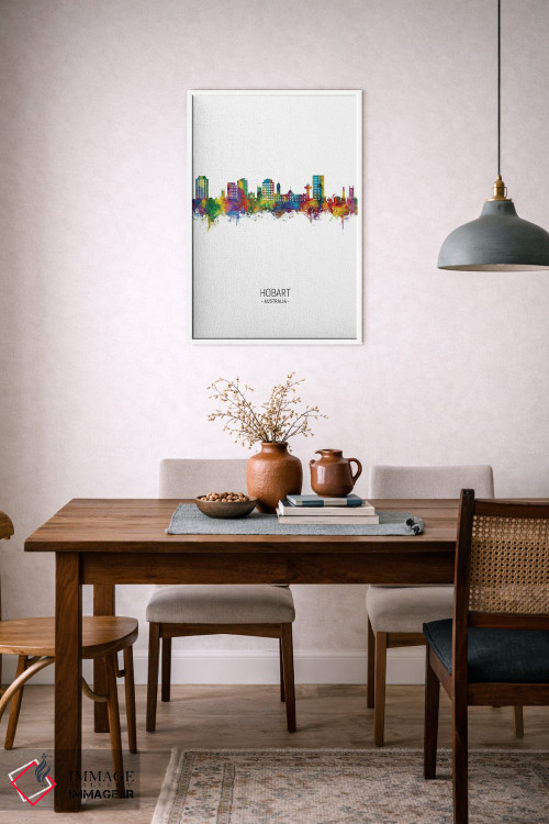 تابلو دکوراتیو نمای عمودی خط افق هوبارت، استرالیا اثر مایکل تامپست - D6W