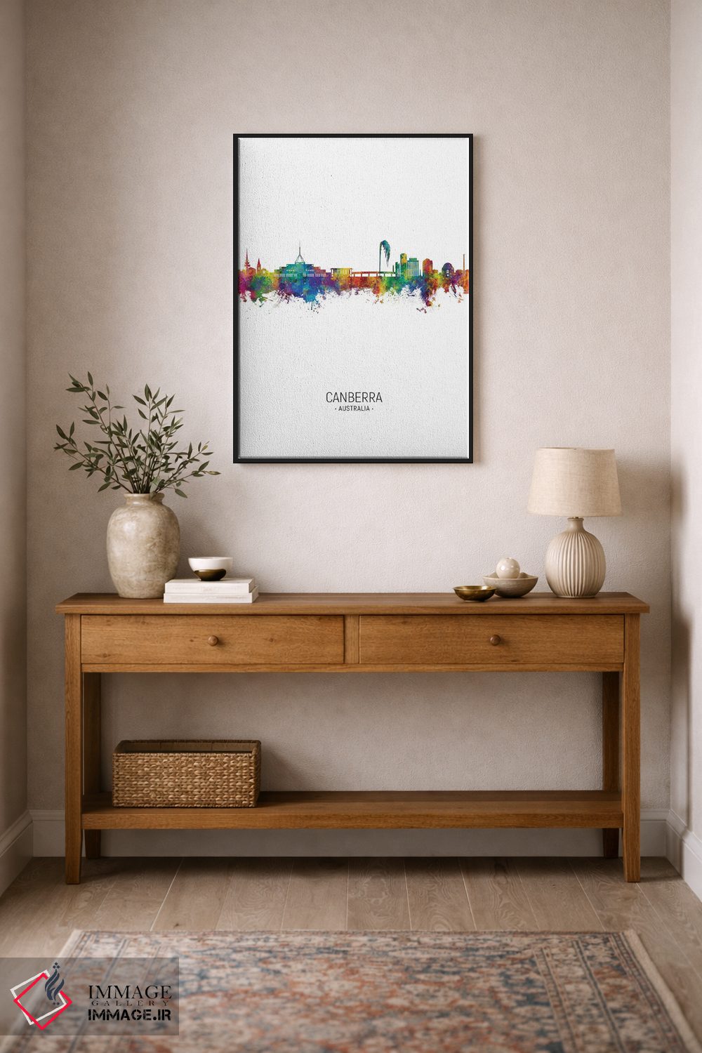 تابلو دکوراتیو نمای عمودی خط افق کانبرا، استرالیا اثر مایکل تامپست - D2B