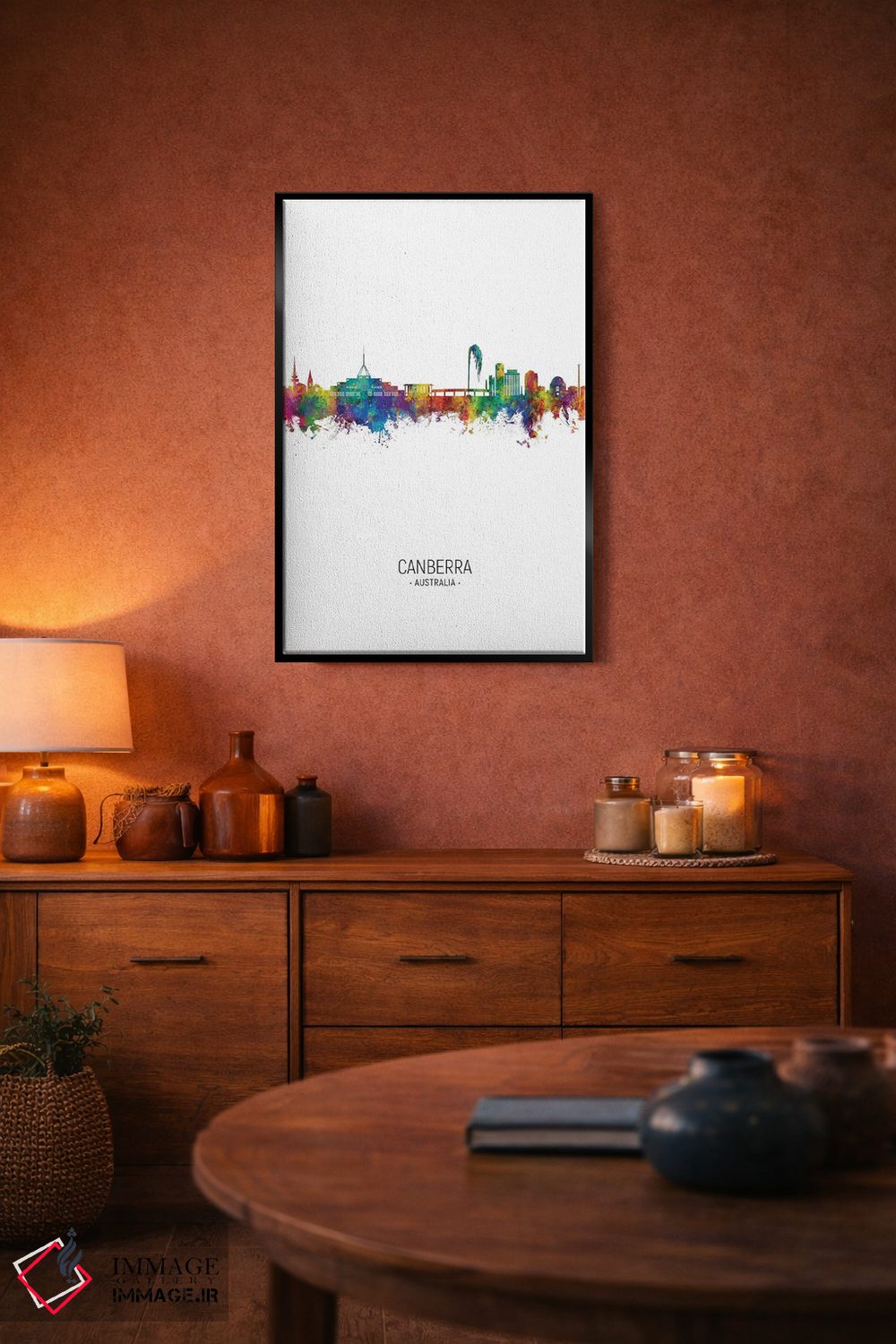 تابلو دکوراتیو نمای عمودی خط افق کانبرا، استرالیا اثر مایکل تامپست - D5B