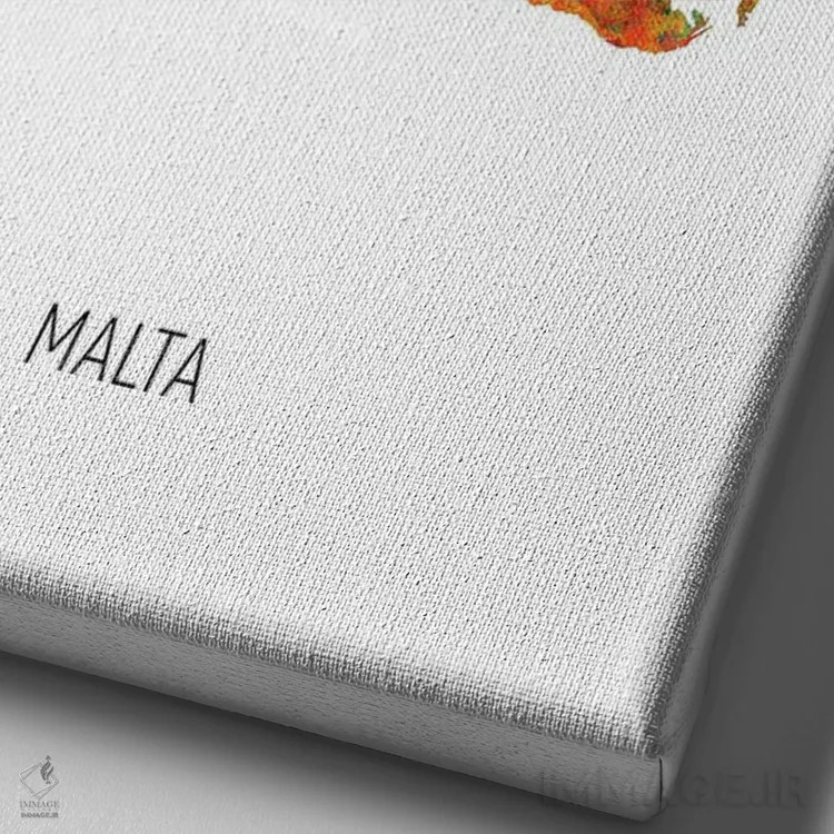 تابلو دکوراتیو نقشه مالت اثر مایکل تامپست - نمای نزدیک بافت بوم