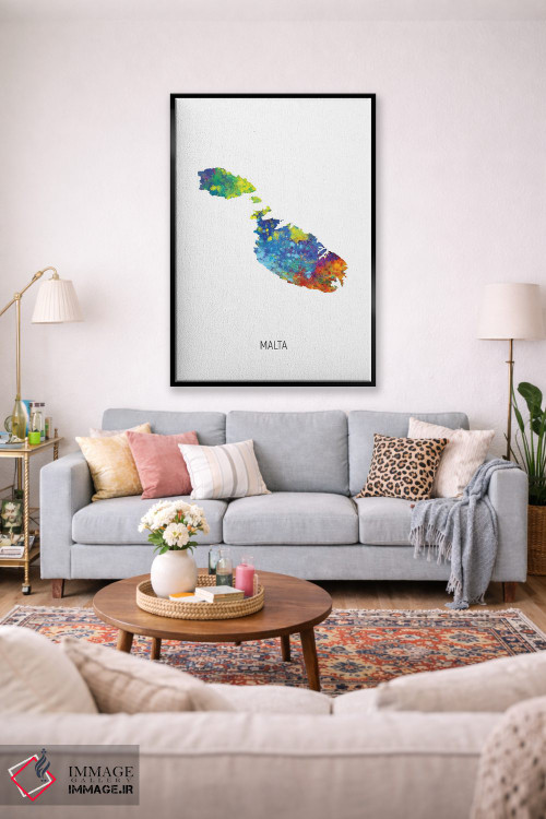 تابلو دکوراتیو نقشه مالت اثر مایکل تامپست - D1B