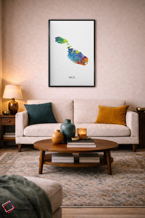 تابلو دکوراتیو نقشه مالت اثر مایکل تامپست - D5B