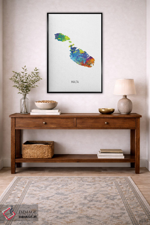 تابلو دکوراتیو نقشه مالت اثر مایکل تامپست - D4B