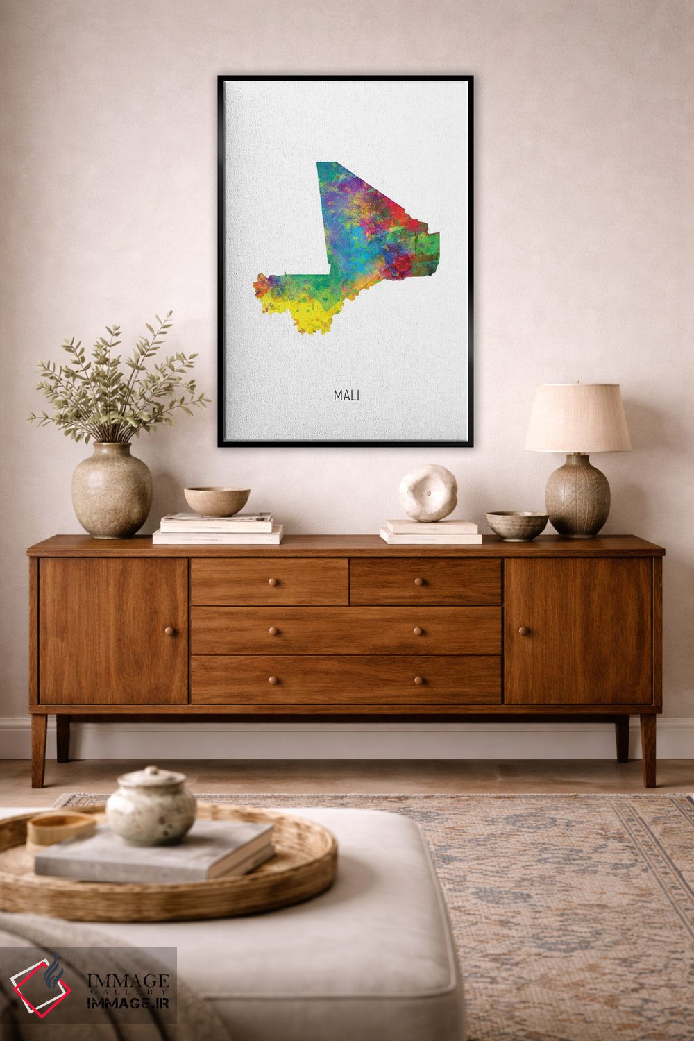 تابلو دکوراتیو نقشه مالی اثر مایکل تامپست - D4B