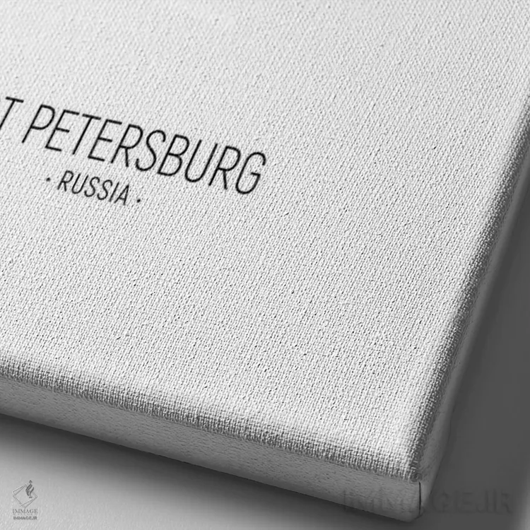 تابلو دکوراتیو افق سن پترزبورگ، روسیه اثر مایکل تامپست - نمای نزدیک بافت بوم