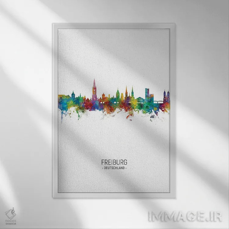 تابلو دکوراتیو افق فرایبورگ، آلمان اثر مایکل تامپست - نمای قابدار سفید