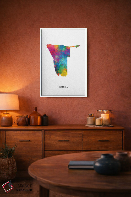 تابلو دکوراتیو نقشه نامیبیا اثر مایکل تامپست - D2W