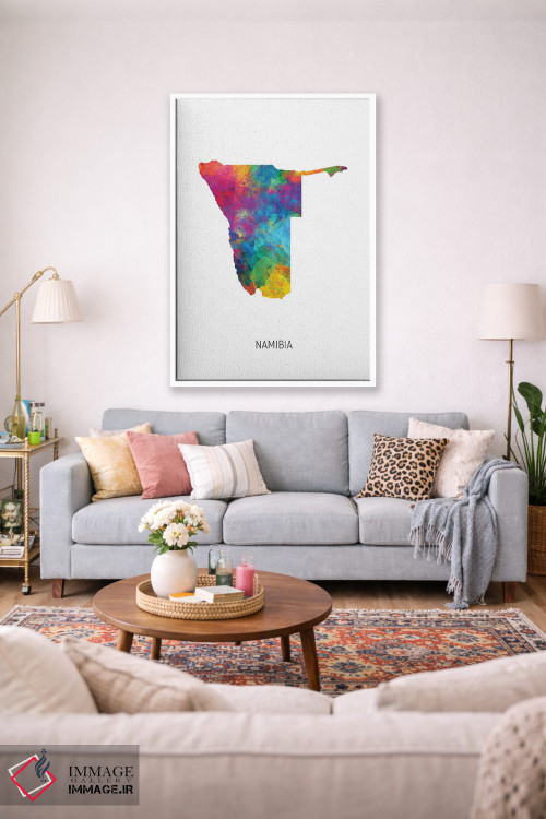 تابلو دکوراتیو نقشه نامیبیا اثر مایکل تامپست - D1W