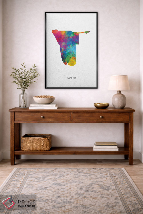 تابلو دکوراتیو نقشه نامیبیا اثر مایکل تامپست - D4B