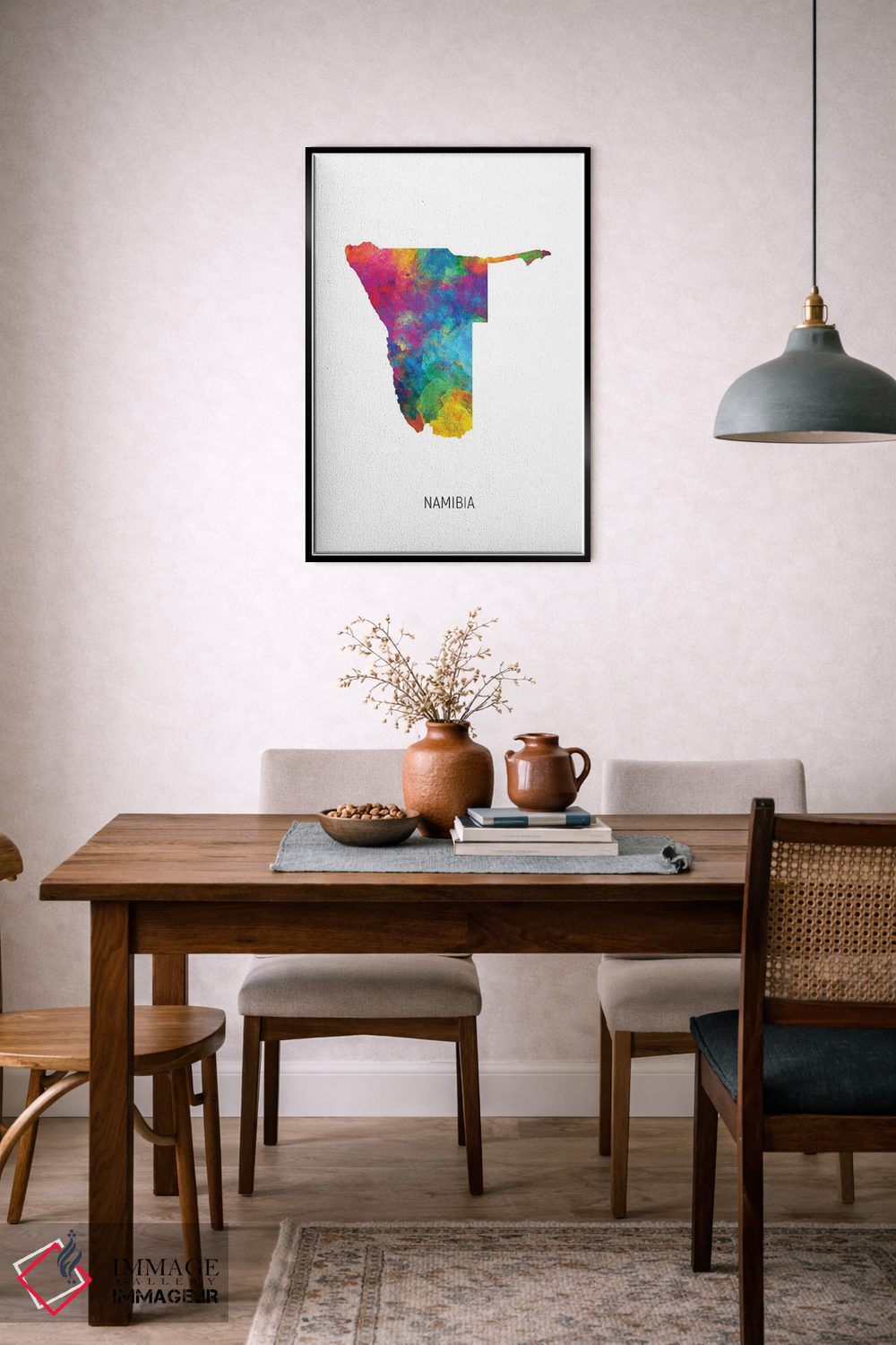 تابلو دکوراتیو نقشه نامیبیا اثر مایکل تامپست - D6B