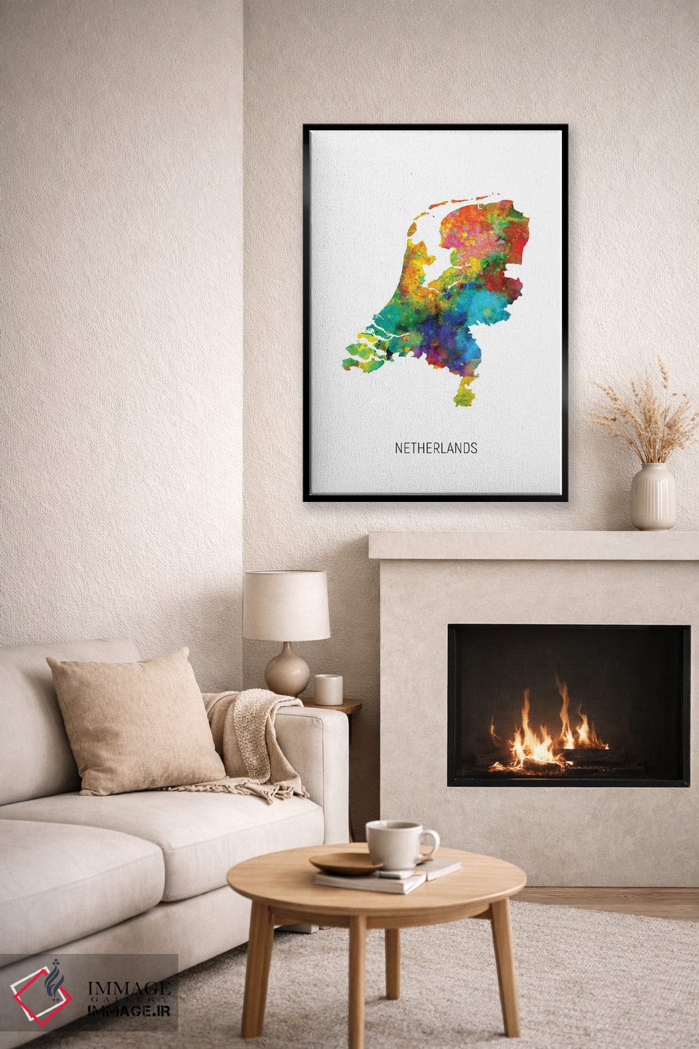 تابلو دکوراتیو نقشه هلند اثر مایکل تامپست - D6B
