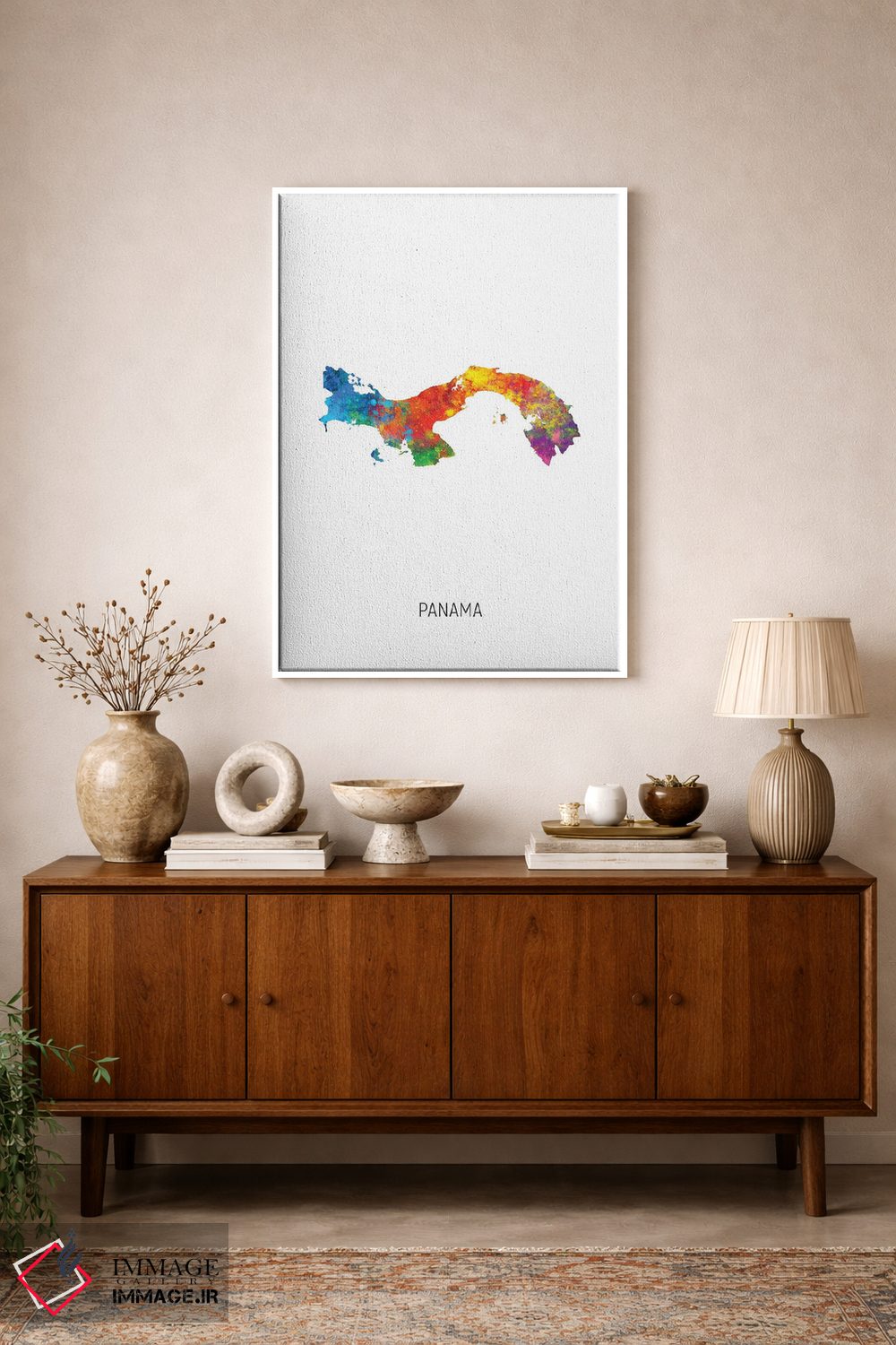 تابلو دکوراتیو نقشه پاناما اثر مایکل تامپست - D1W