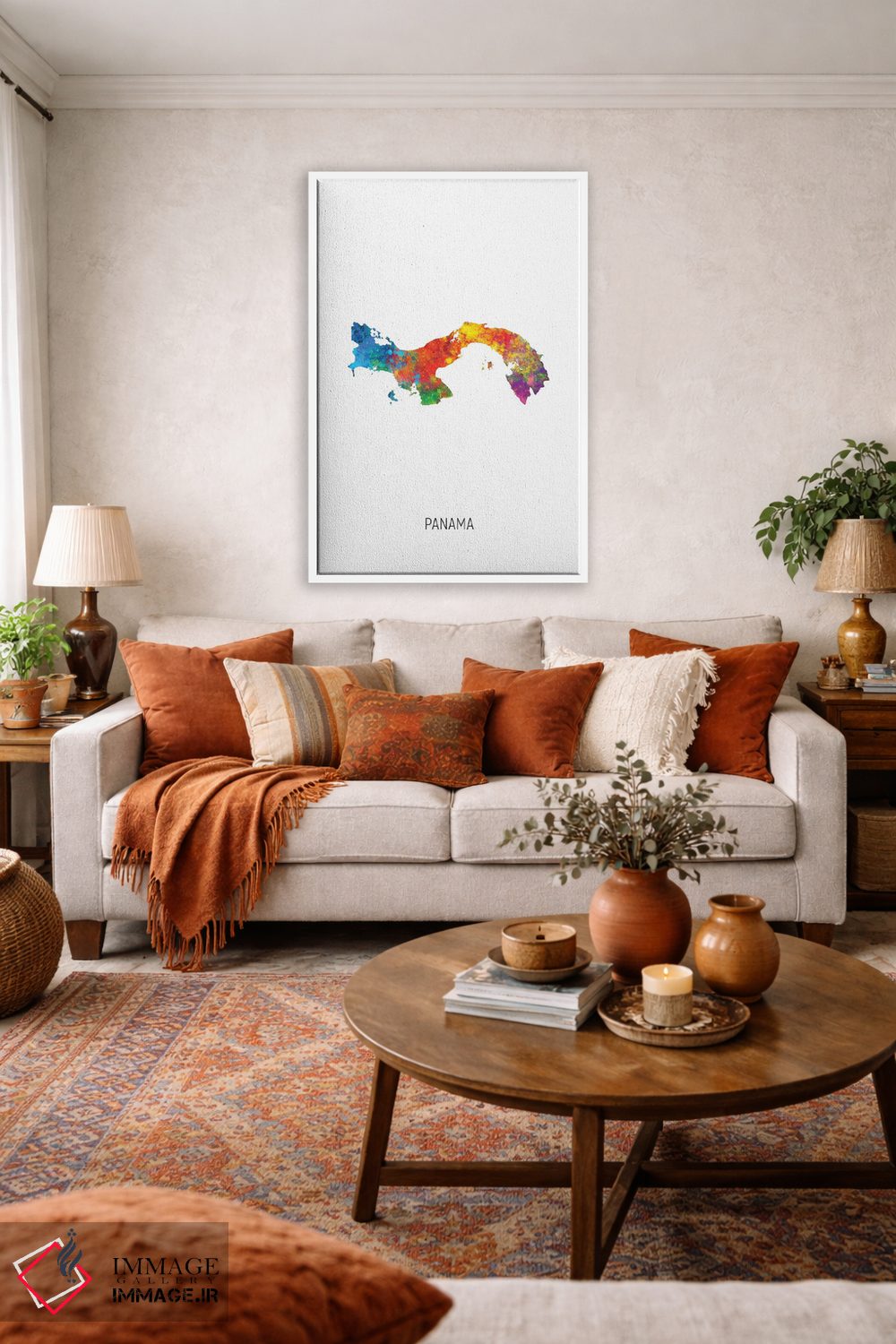 تابلو دکوراتیو نقشه پاناما اثر مایکل تامپست - D3W