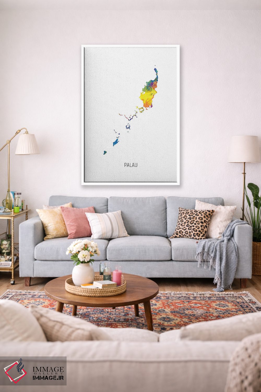 تابلو دکوراتیو نقشه پالائو اثر مایکل تامپست - D1W