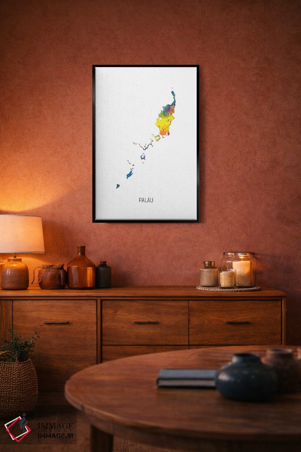 تابلو دکوراتیو نقشه پالائو اثر مایکل تامپست - D5B