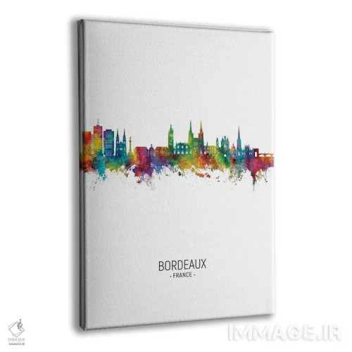 تابلو دکوراتیو نمای عمودی از افق بوردو، فرانسه اثر مایکل تامپست - نمای پرسپکتیو محصول