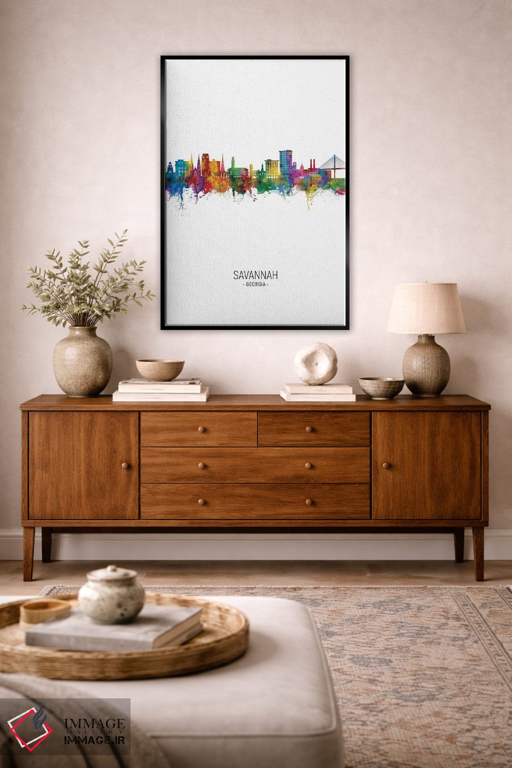 تابلو دکوراتیو نمای عمودی از افق ساوانا، جورجیا اثر مایکل تامپست - D3B