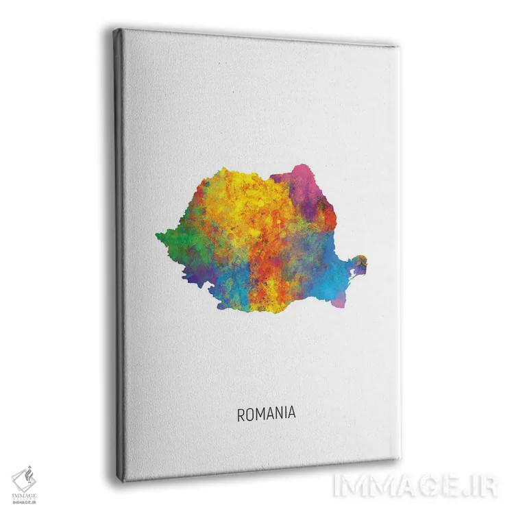 تابلو دکوراتیو نقشه رومانی اثر مایکل تامپست - نمای پرسپکتیو محصول